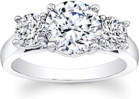 Round Brilliant Cut 3-Stone Diamond Engagement Ring