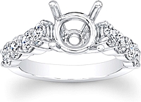 Round Brilliant Cut Prong Set Diamond Engagement Ring