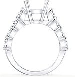 This image shows the setting made to hold a 1.00ct round brilliant cut center diamond. The setting can be ordered to accommodate any shape/size diamond listed in the setting details section below.
