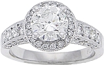 his image shows the setting with a 1.50ct round brilliant cut diamond. The setting can be ordered to accommodate any shape/size diamond listed in the setting details section below.
