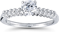 Round Brilliant Prong Set Diamond Engagement Ring