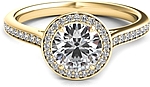 This image shows the setting with a 1.00ct round brilliant cut center diamond. The setting can be ordered to accommodate any shape/size diamond listed in the setting details section below.
