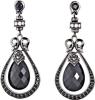 Scott Kay Sterling Silver White Shire Black Spinel Drop Also Available In Blue Chalcedony Rose Quartz Cognac