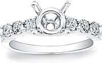 Shared Prong Round Brilliant Diamond Engagement Ring- 1/2ct tw