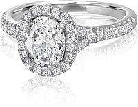 Signature Pave Halo Diamond Engagement Ring