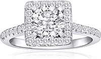 Signature Pave Halo Diamond Engagement Ring