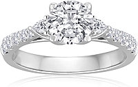 Signature Pave Split Shank Diamond Engagement Ring