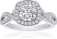 Signature Pave Twist Diamond Engagement Ring