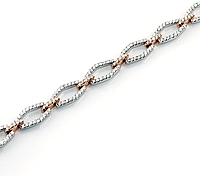 Simon G 18K Rose & White Gold Diamond Bracelet