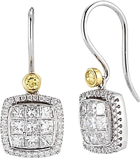 Simon G 18k White Gold Diamond Earrings- 1.25ct TW