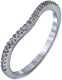 Simon G Contoured Diamond Wedding Band