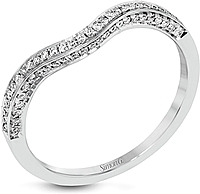 Simon G Contoured Diamond Wedding Band