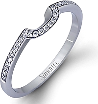 Simon G Contoured Diamond Wedding Band