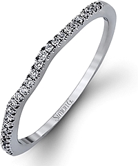 Simon G Contoured Diamond Wedding Band