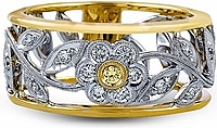 Simon G Floral Diamond Band