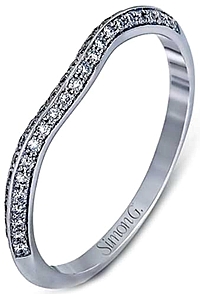 Simon G Knife Edge Diamond Wedding Band