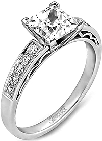 Simon G Pave Diamond Engagement Ring