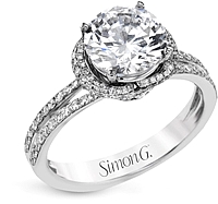 Simon G Pave Diamond Engagement Ring