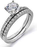 This image shows the matching wedding band; Sold separately.