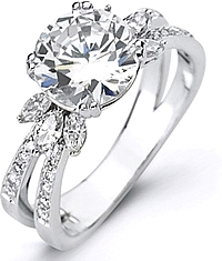 Simon G Pave Diamond Engagement Ring