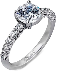 Simon G Prong Set Diamond Engagement Ring