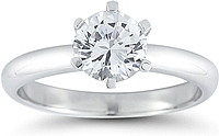 Six Prong Solitaire Diamond Engagement Ring