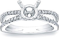 Split Shank Pave Diamond Engagement Ring