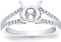 Split Shank Pave Diamond Engagement Ring