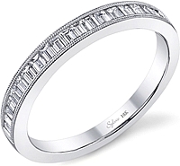 Sylvie Baguette Diamond Wedding Band