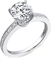 Sylvie Channel Set Diamond Engagement Ring