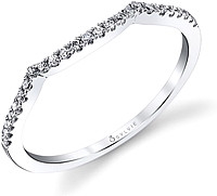 Sylvie Contoured Diamond Wedding Band