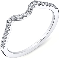 Sylvie Contoured Diamond Wedding Band