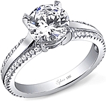 Sylvie Double Row Diamond Engagement Ring SY455
