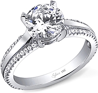 Sylvie Double Row Diamond Engagement Ring