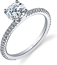 Sylvie Pave Diamond Engagement Ring