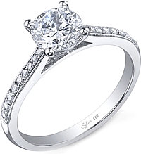 Sylvie Pave Diamond Engagement Ring