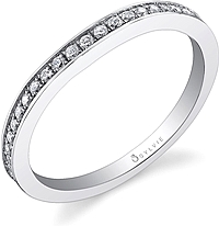 Sylvie Pave Diamond Wedding Band