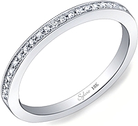 Sylvie Pave Diamond Wedding Band