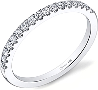 Sylvie Pave Diamond Wedding Band