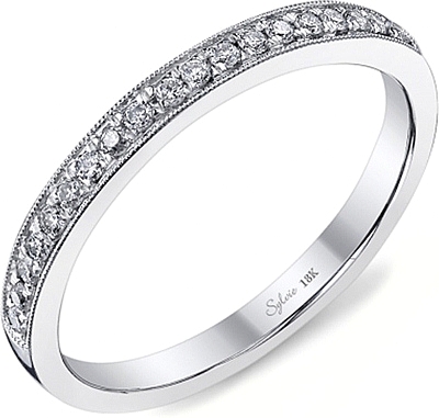 Sylvie Pave Diamond Wedding Band SY821B