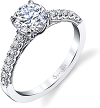 Sylvie Prong Set Diamond Engagement Ring