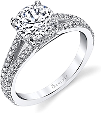 Sylvie Split Shank Diamond Engagement Ring