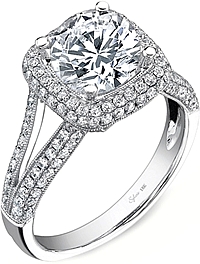 Sylvie Split Shank Diamond Engagement Ring