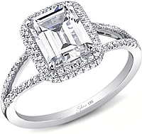 Sylvie Split Shank Diamond Engagement Ring