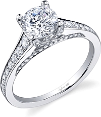 Sylvie Split Shank Diamond Engagement Ring