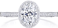 Tacori 14k Gold Pave Halo Diamond Engagement Ring