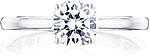 This image shows the setting with a 1.00ct round brilliant cut center diamond. The setting can be ordered to accommodate any shape/size diamond listed in the setting details section below.