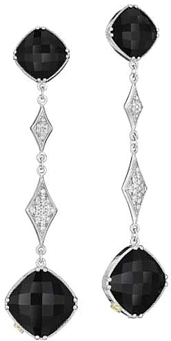 Tacori 18k925 Black Onyx Diamond Earrings Se17619 View Photos