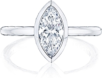 Tacori Bezel Set Marquise Diamond Engagement Ring