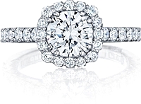 Tacori Blooming Cushion Halo Diamond Engagement Ring